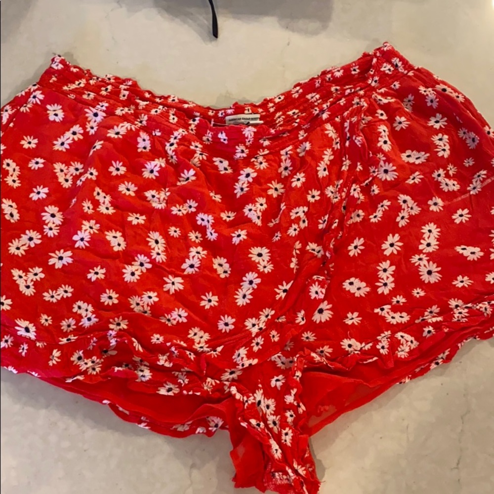 American eagle chiffon shorts with skirt cover